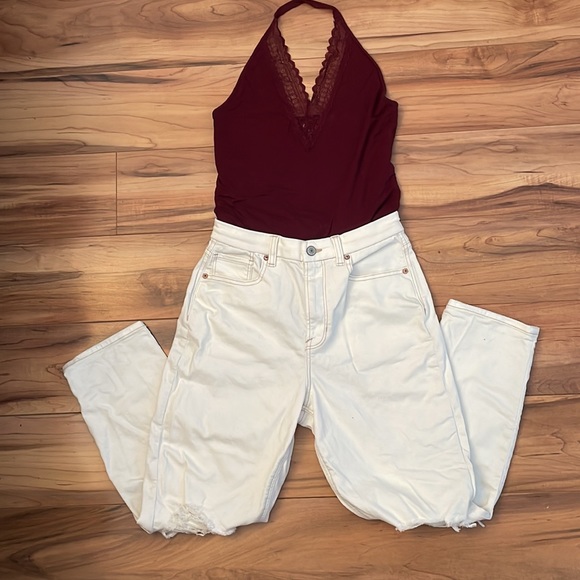 Deep Red American Eagle body suit - Picture 2 of 5